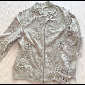 Lululemon Full Zip button Collar Moto bomber.